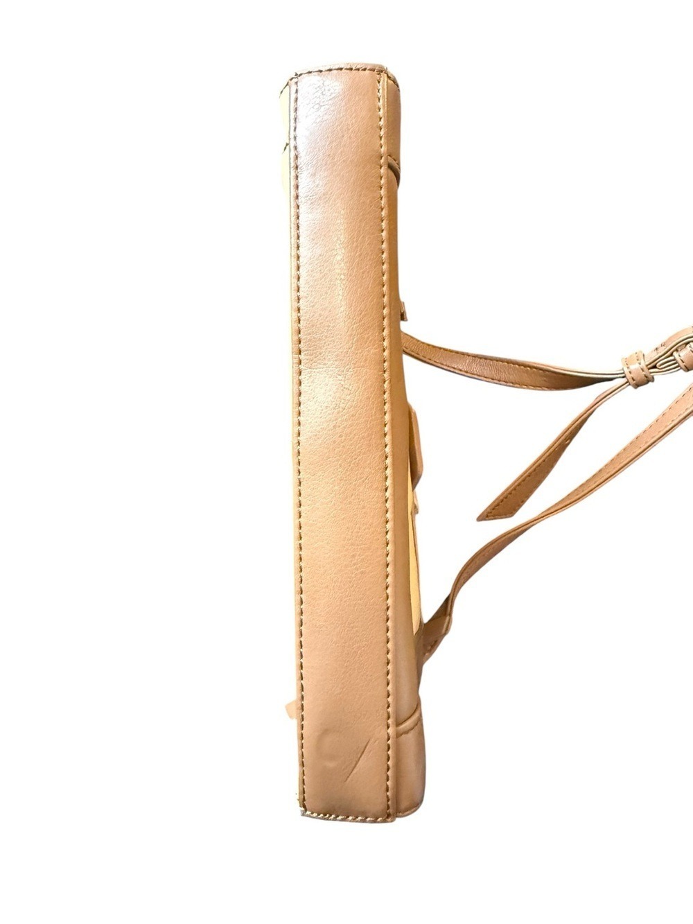 Tignanello Leather Crossbody Bag Tan Camel Gold Hardware Adjustable Strap - Picture 9 of 11